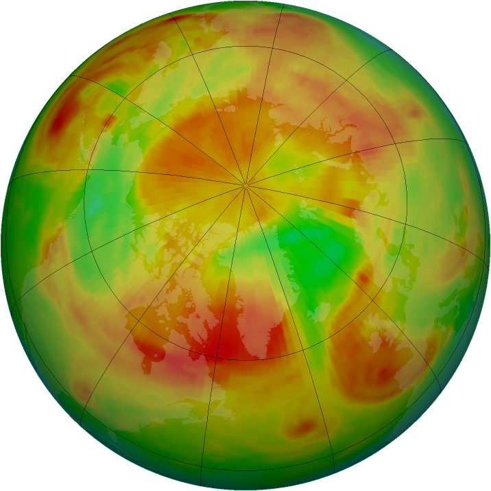 Arctic ozone map for 10 May 1981